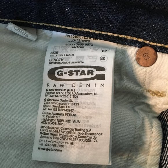 G Star 3301 dark flare jeans 27 waist x 32 Inseam - Picture 6 of 6